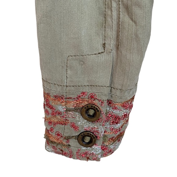 Rare Da-Nang Silk Jacket with Embroidered Sunset Moon Military Small - Picture 6 of 14